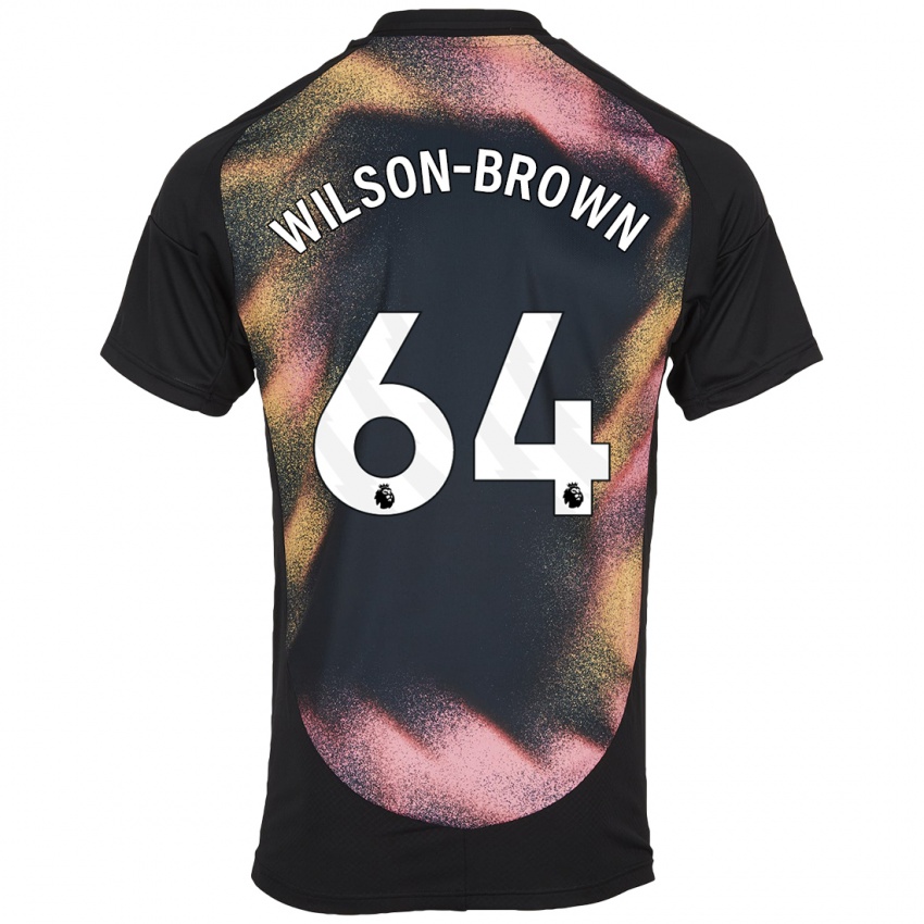 Bambino Maglia Thomas Wilson-Brown #64 Nero Bianco Kit Gara Away 2024/25 Maglietta