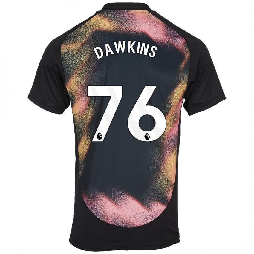 Bambino Maglia Kartell Dawkins #76 Nero Bianco Kit Gara Away 2024/25 Maglietta