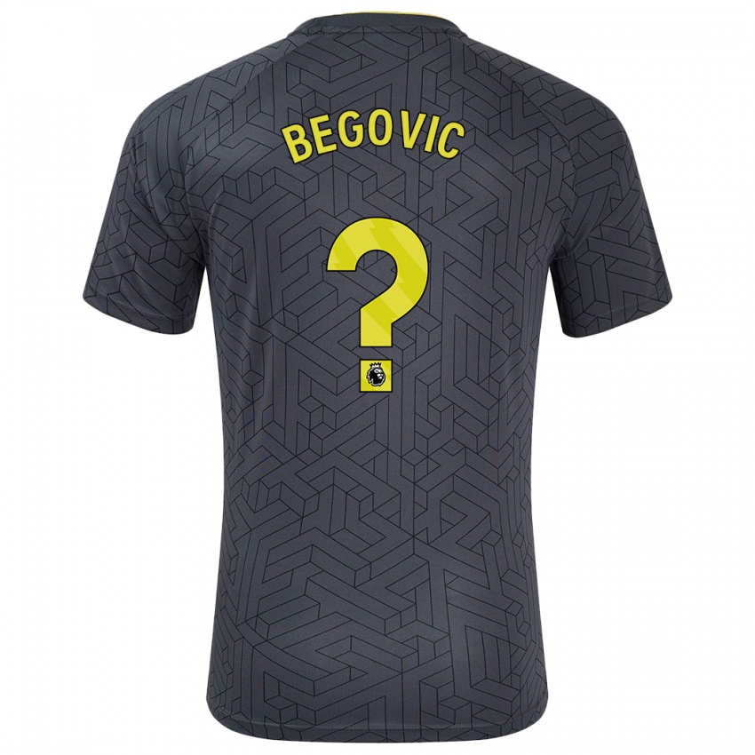 Bambino Maglia Asmir Begovic #0 Nero Giallo Kit Gara Away 2024/25 Maglietta