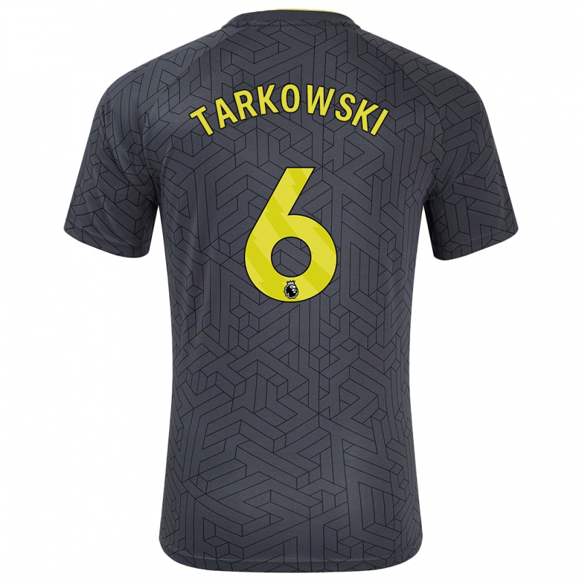 Bambino Maglia James Tarkowski #6 Nero Giallo Kit Gara Away 2024/25 Maglietta