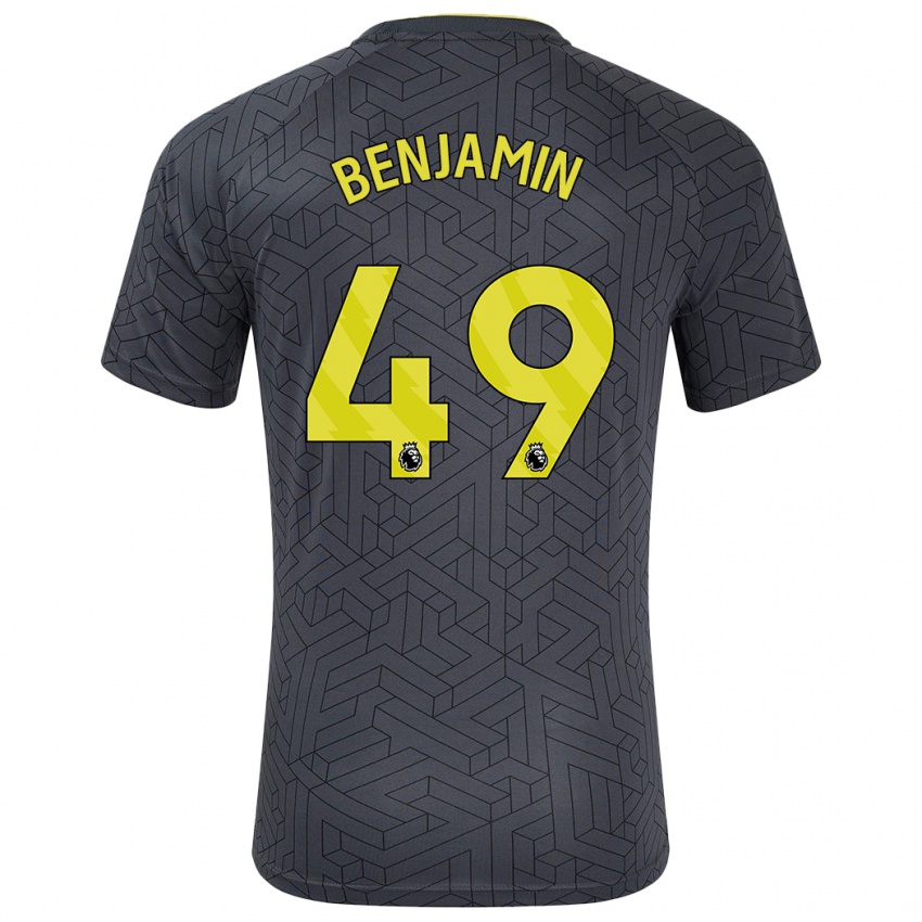 Bambino Maglia Omari Benjamin #49 Nero Giallo Kit Gara Away 2024/25 Maglietta