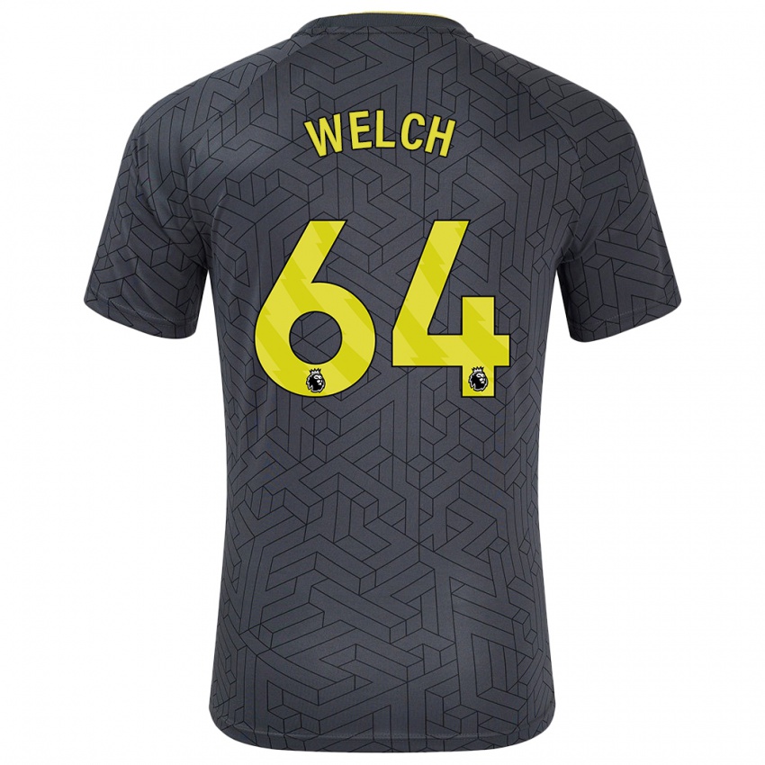 Bambino Maglia Reece Welch #64 Nero Giallo Kit Gara Away 2024/25 Maglietta