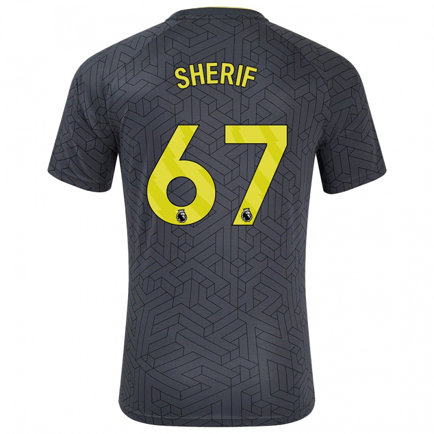 Bambino Maglia Martin Sherif #67 Nero Giallo Kit Gara Away 2024/25 Maglietta