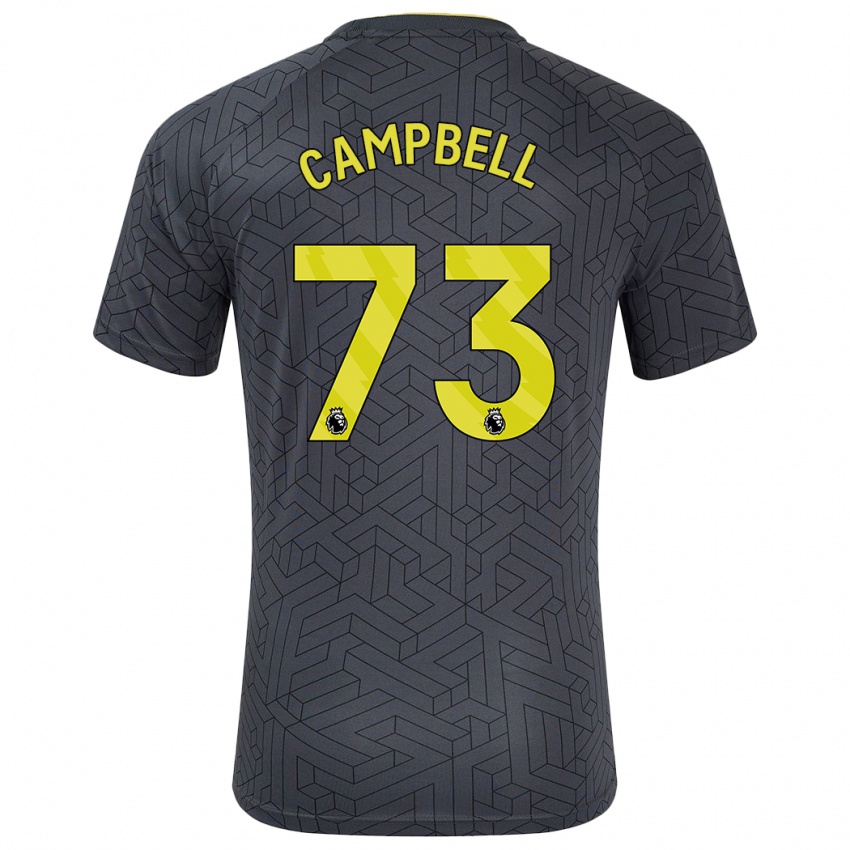 Bambino Maglia Elijah Campbell #73 Nero Giallo Kit Gara Away 2024/25 Maglietta