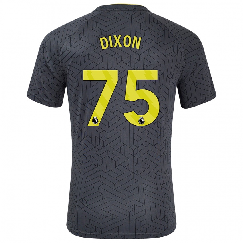 Bambino Maglia Roman Dixon #75 Nero Giallo Kit Gara Away 2024/25 Maglietta