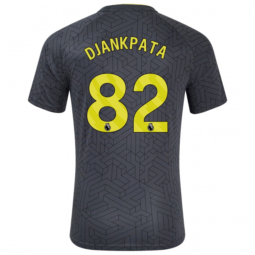 Bambino Maglia Halid Djankpata #82 Nero Giallo Kit Gara Away 2024/25 Maglietta