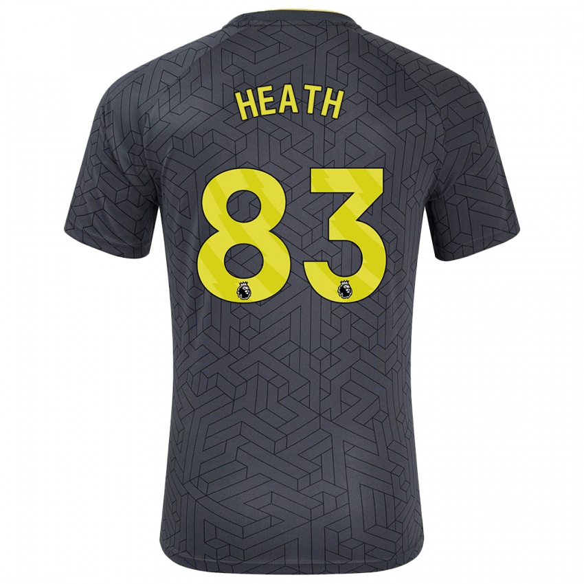 Bambino Maglia Isaac Heath #83 Nero Giallo Kit Gara Away 2024/25 Maglietta