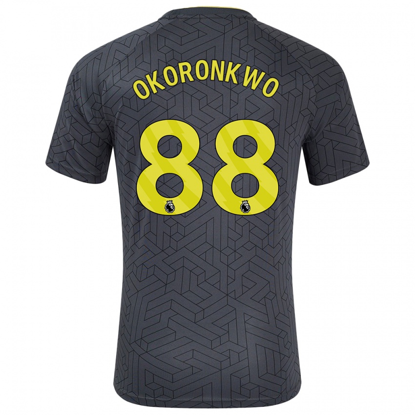 Bambino Maglia Francis Okoronkwo #88 Nero Giallo Kit Gara Away 2024/25 Maglietta