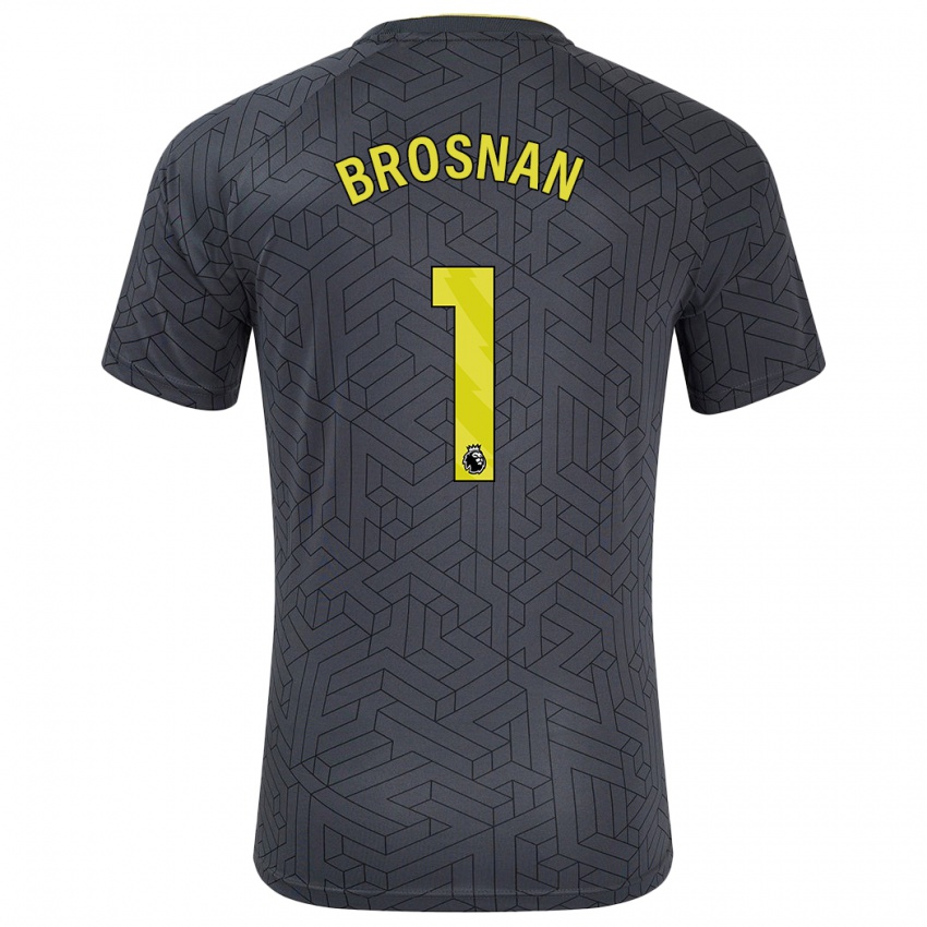 Bambino Maglia Courtney Brosnan #1 Nero Giallo Kit Gara Away 2024/25 Maglietta