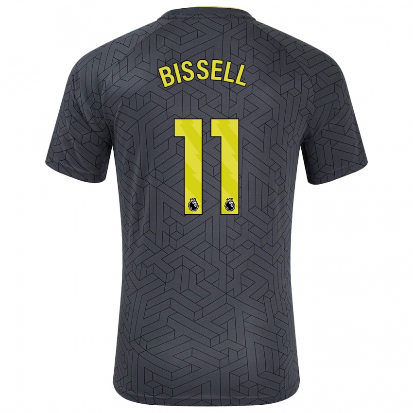 Bambino Maglia Emma Bissell #11 Nero Giallo Kit Gara Away 2024/25 Maglietta