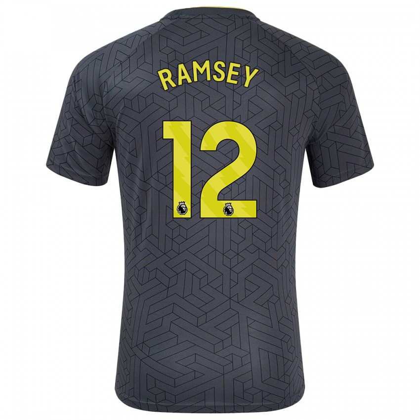 Bambino Maglia Emily Ramsey #12 Nero Giallo Kit Gara Away 2024/25 Maglietta