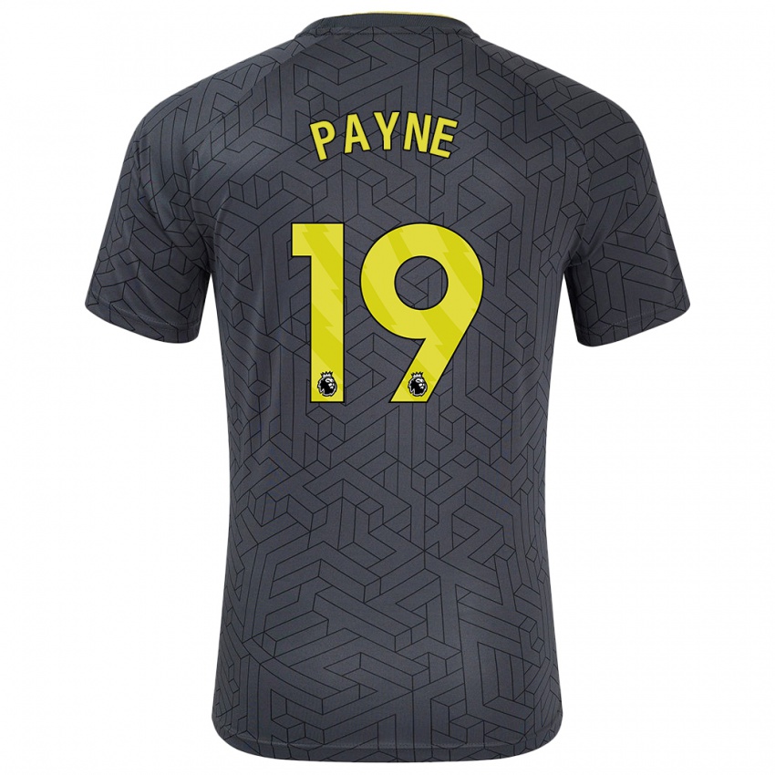 Bambino Maglia Heather Payne #19 Nero Giallo Kit Gara Away 2024/25 Maglietta