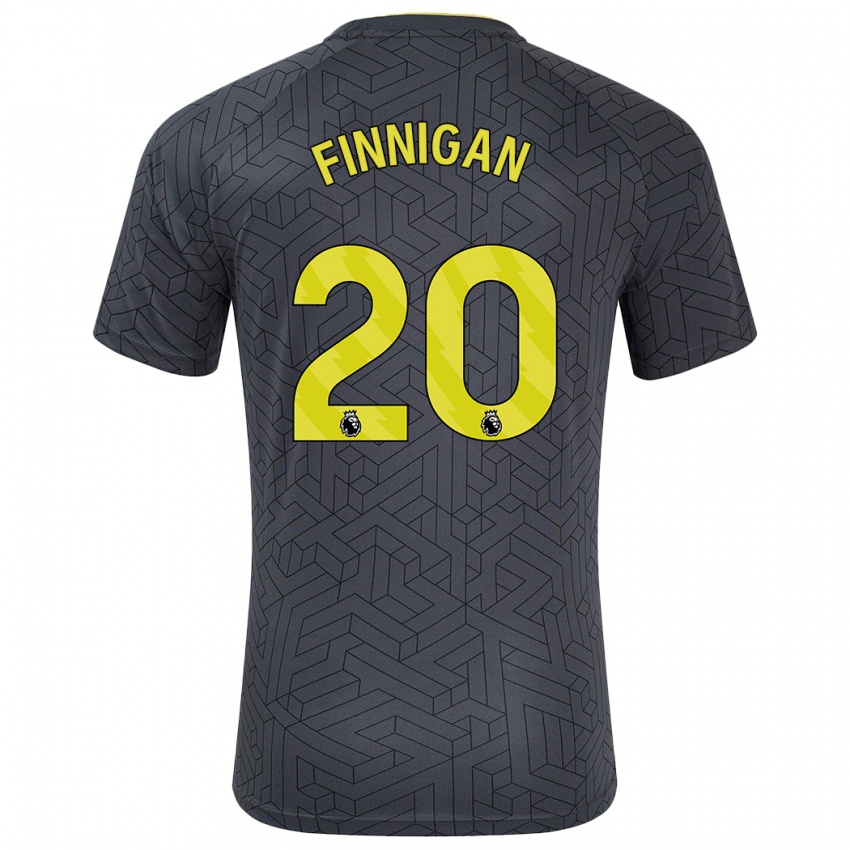 Bambino Maglia Megan Finnigan #20 Nero Giallo Kit Gara Away 2024/25 Maglietta