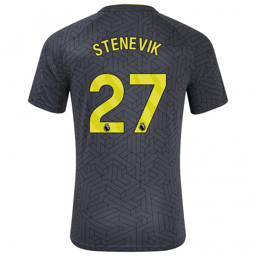 Bambino Maglia Elise Stenevik #27 Nero Giallo Kit Gara Away 2024/25 Maglietta