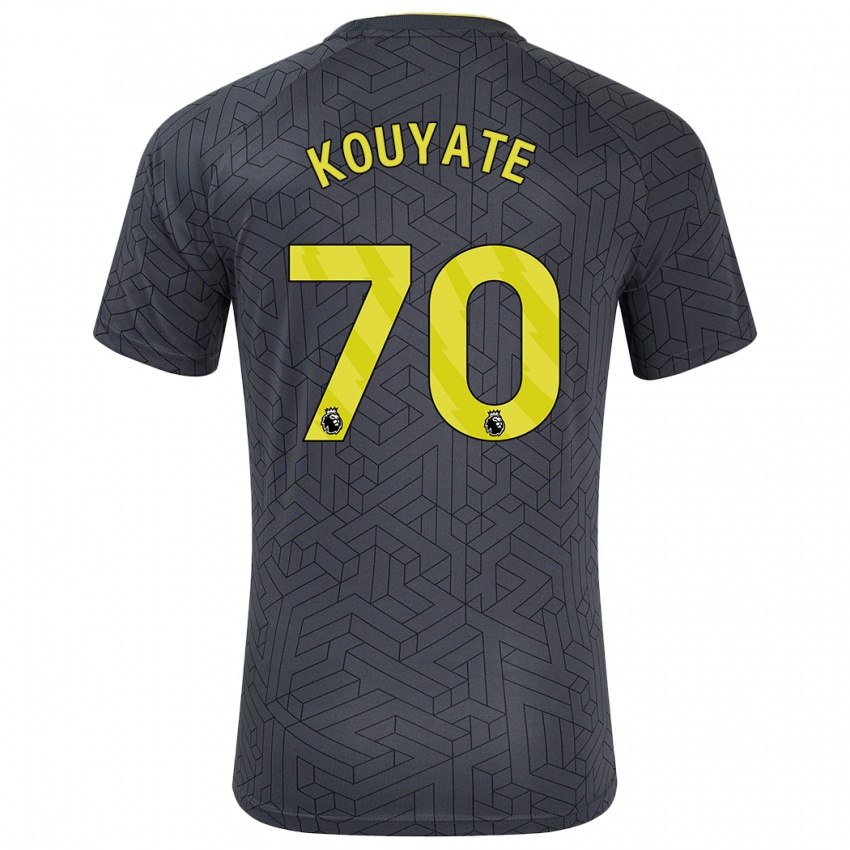 Bambino Maglia Katia Kouyate #70 Nero Giallo Kit Gara Away 2024/25 Maglietta