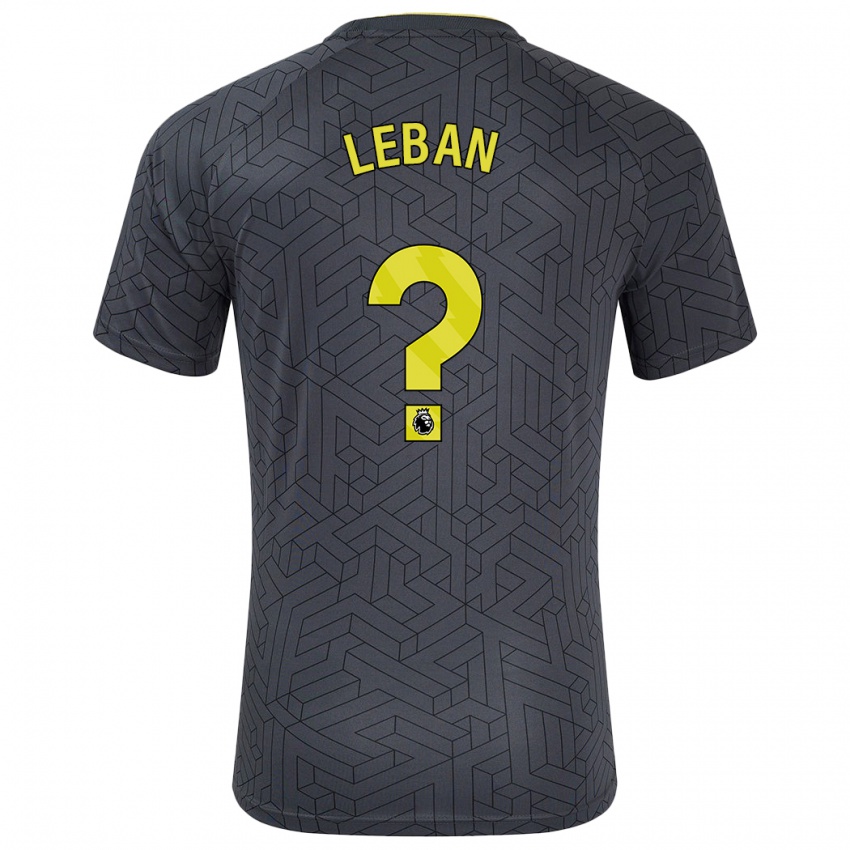 Bambino Maglia Zan-Luk Leban #0 Nero Giallo Kit Gara Away 2024/25 Maglietta