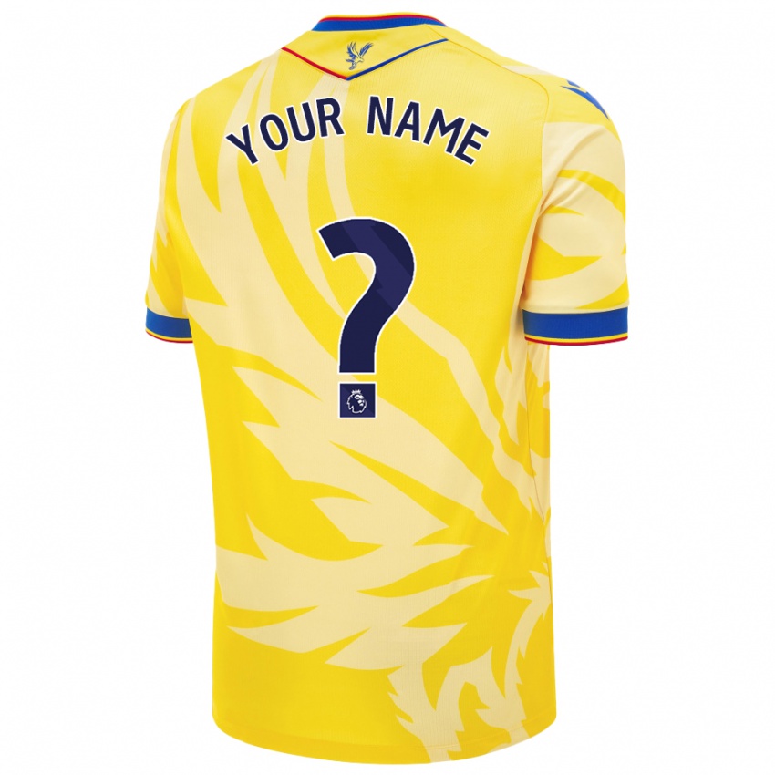 Bambino Maglia Il Tuo Nome #0 Giallo Kit Gara Away 2024/25 Maglietta