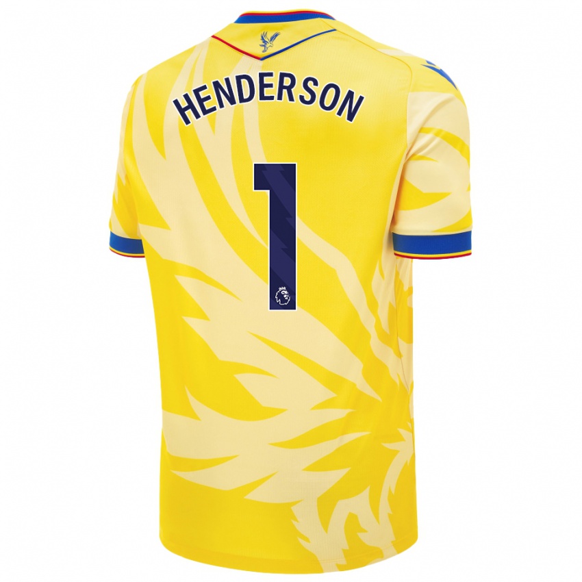 Bambino Maglia Dean Henderson #1 Giallo Kit Gara Away 2024/25 Maglietta