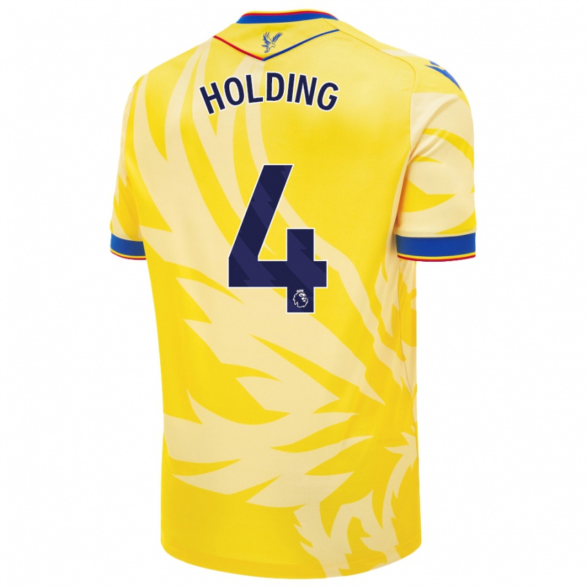 Bambino Maglia Rob Holding #4 Giallo Kit Gara Away 2024/25 Maglietta