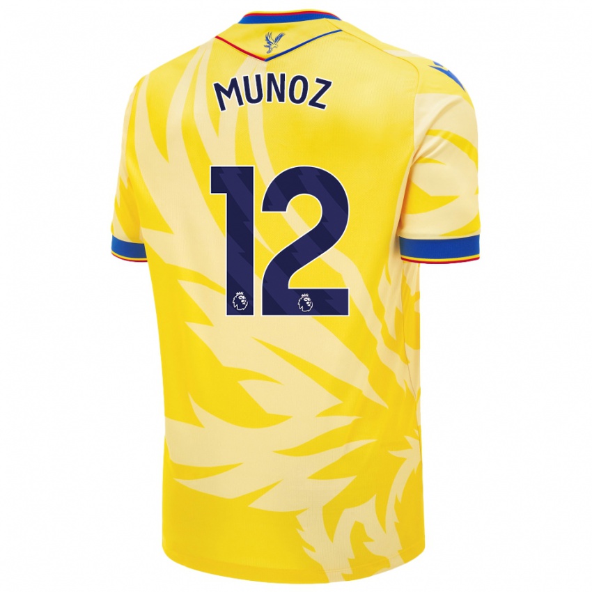 Bambino Maglia Daniel Muñoz #12 Giallo Kit Gara Away 2024/25 Maglietta