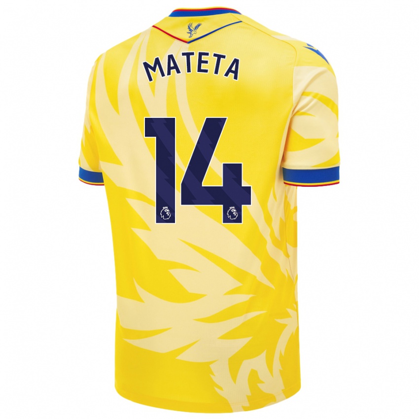 Bambino Maglia Jean-Philippe Mateta #14 Giallo Kit Gara Away 2024/25 Maglietta