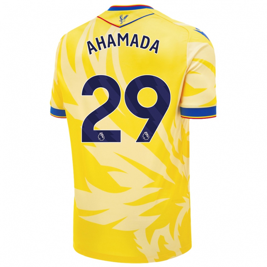 Bambino Maglia Naouirou Ahamada #29 Giallo Kit Gara Away 2024/25 Maglietta