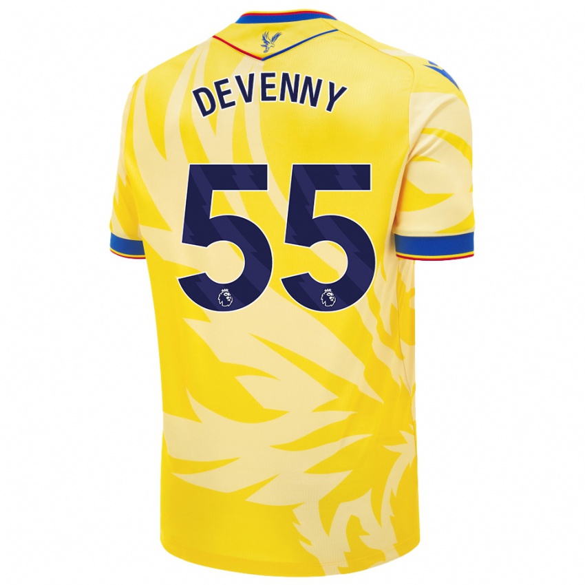 Bambino Maglia Justin Devenny #55 Giallo Kit Gara Away 2024/25 Maglietta