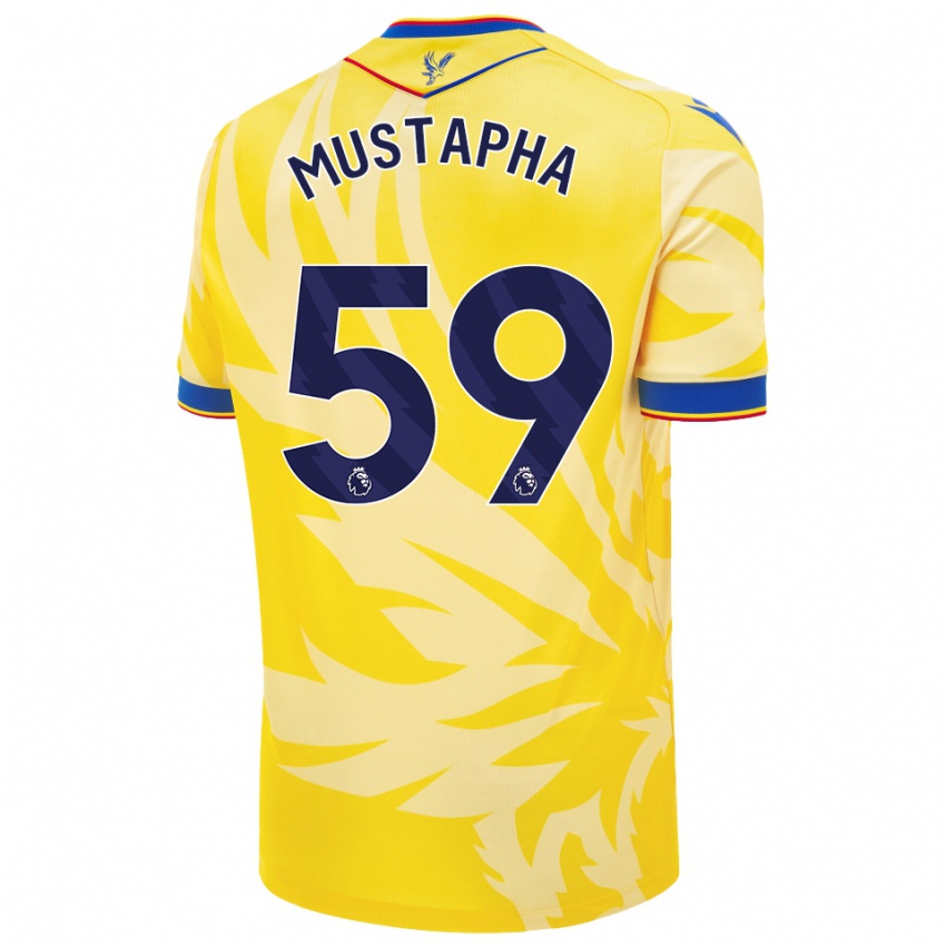 Bambino Maglia Hindolo Mustapha #59 Giallo Kit Gara Away 2024/25 Maglietta