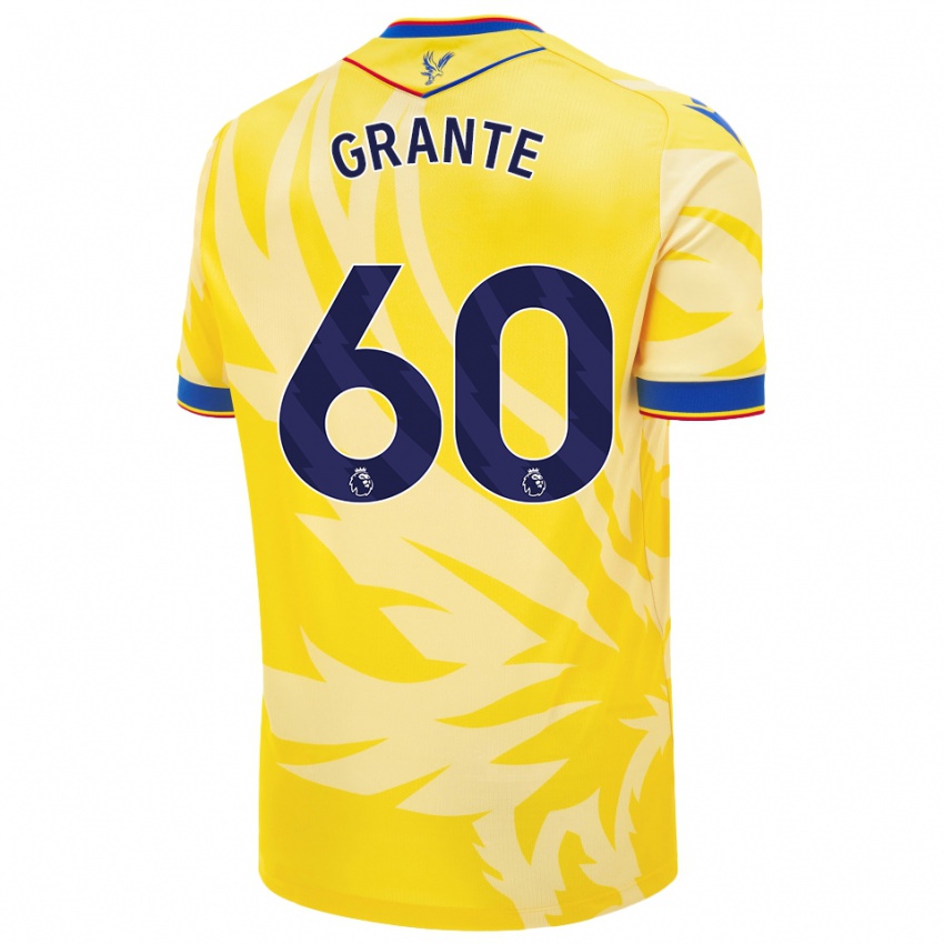 Bambino Maglia Jake Grante #60 Giallo Kit Gara Away 2024/25 Maglietta