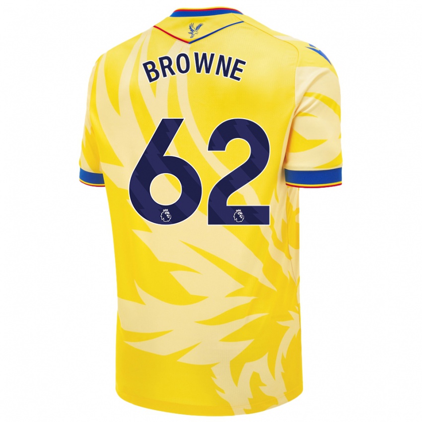 Bambino Maglia Luke Browne #62 Giallo Kit Gara Away 2024/25 Maglietta