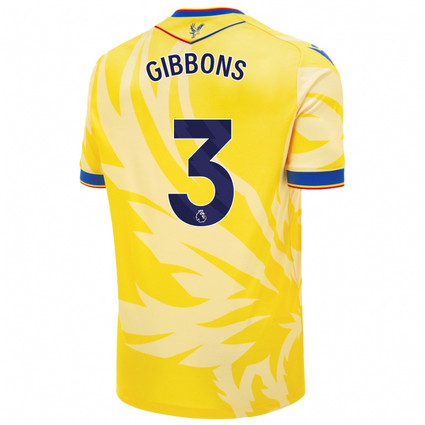 Bambino Maglia Felicity Gibbons #3 Giallo Kit Gara Away 2024/25 Maglietta