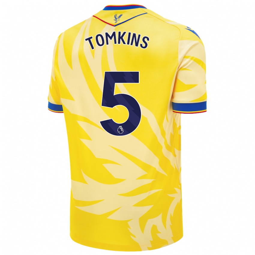 Bambino Maglia James Tomkins #5 Giallo Kit Gara Away 2024/25 Maglietta