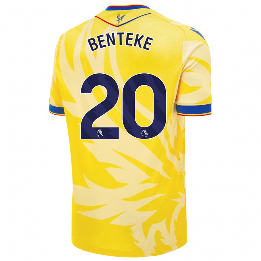 Bambino Maglia Christian Benteke #20 Giallo Kit Gara Away 2024/25 Maglietta