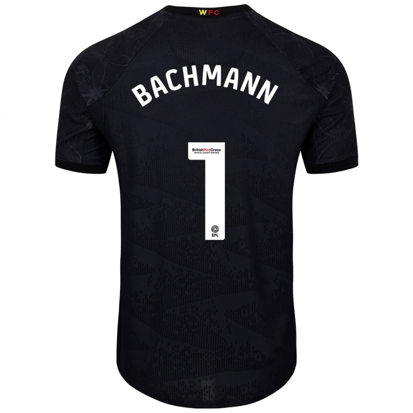 Bambino Maglia Daniel Bachmann #1 Nero Bianco Kit Gara Away 2024/25 Maglietta