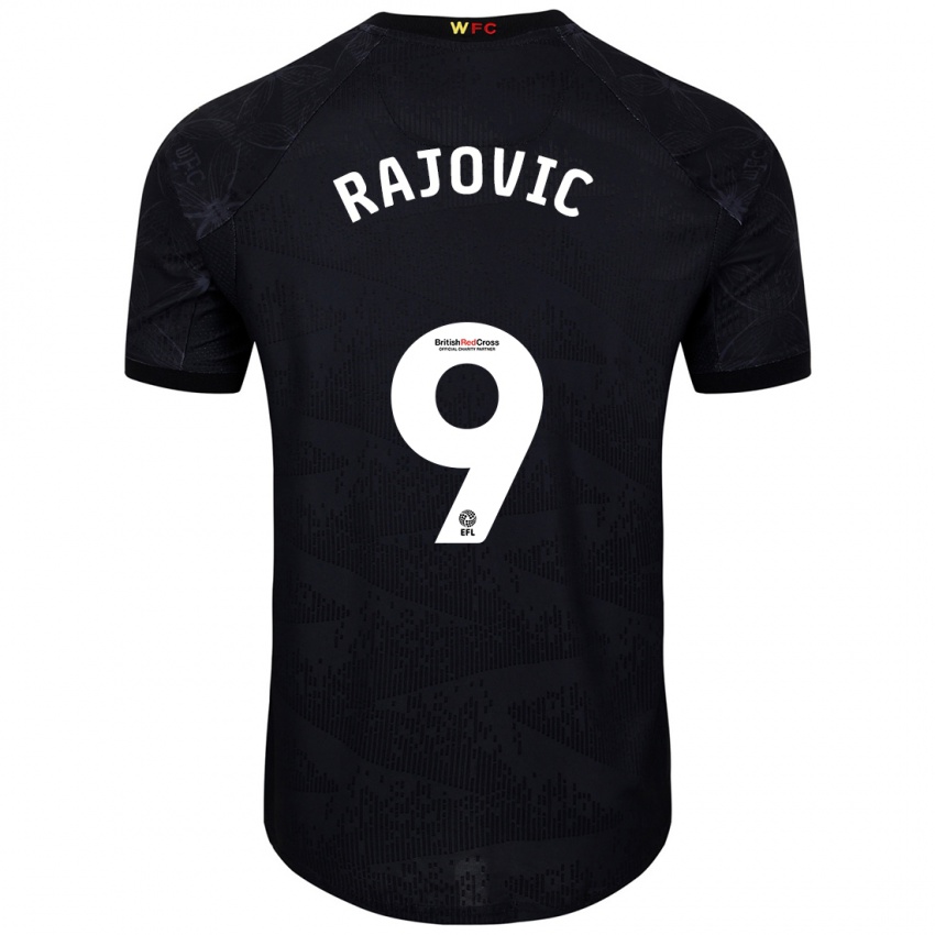 Bambino Maglia Mileta Rajovic #9 Nero Bianco Kit Gara Away 2024/25 Maglietta