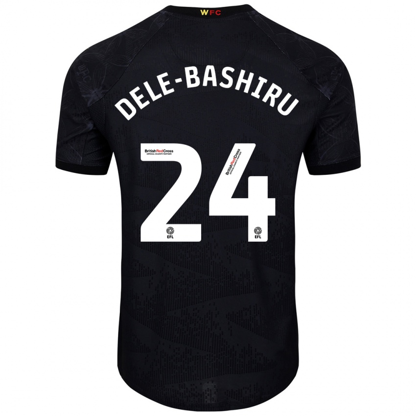 Bambino Maglia Tom Dele-Bashiru #24 Nero Bianco Kit Gara Away 2024/25 Maglietta