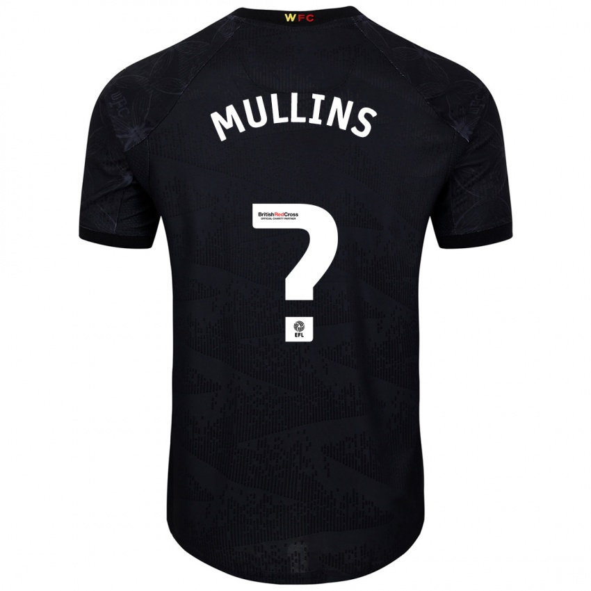 Bambino Maglia Joshua Mullins #0 Nero Bianco Kit Gara Away 2024/25 Maglietta