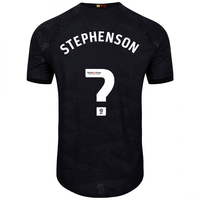 Bambino Maglia Ollie Stephenson #0 Nero Bianco Kit Gara Away 2024/25 Maglietta