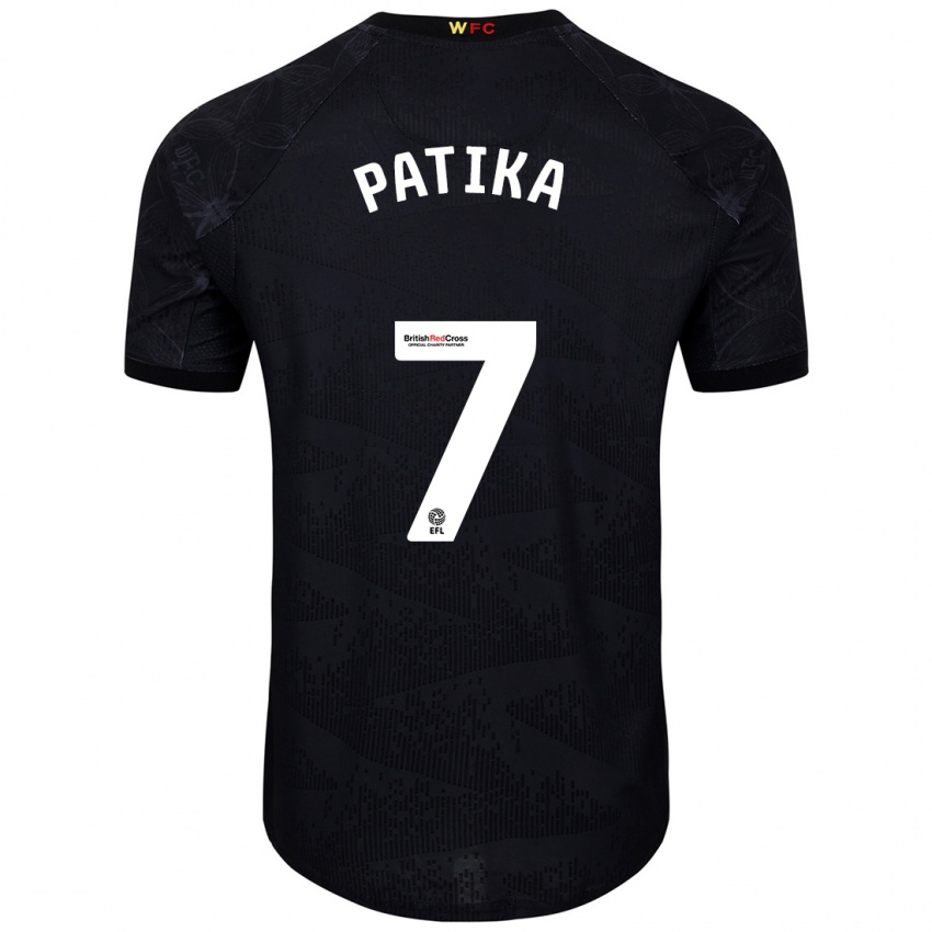 Bambino Maglia Glebs Patika #7 Nero Bianco Kit Gara Away 2024/25 Maglietta