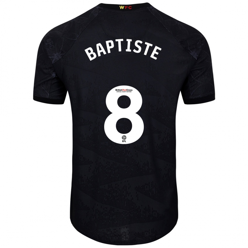 Bambino Maglia Bianca Baptiste #8 Nero Bianco Kit Gara Away 2024/25 Maglietta