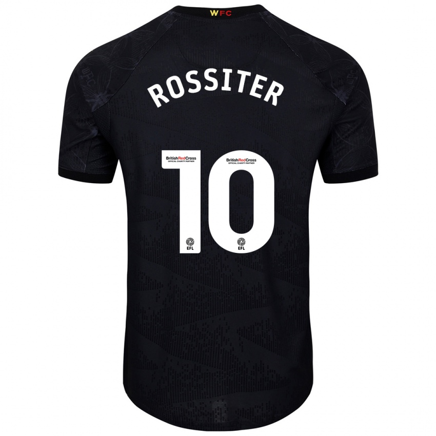 Bambino Maglia Annie Rossiter #10 Nero Bianco Kit Gara Away 2024/25 Maglietta