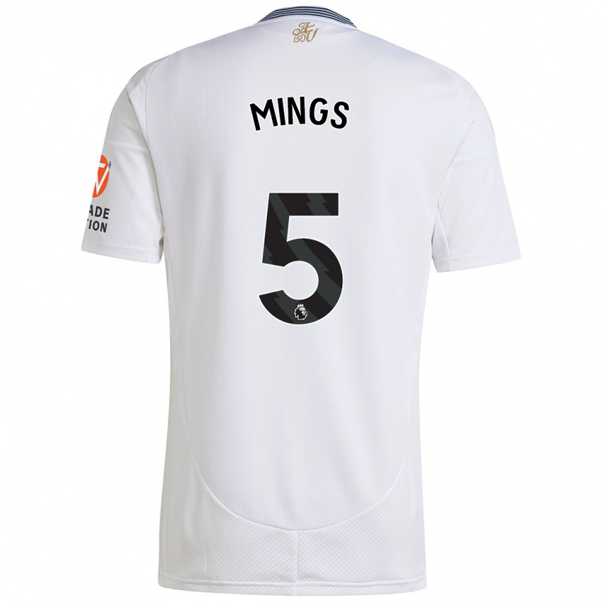 Bambino Maglia Tyrone Mings #5 Bianco Kit Gara Away 2024/25 Maglietta