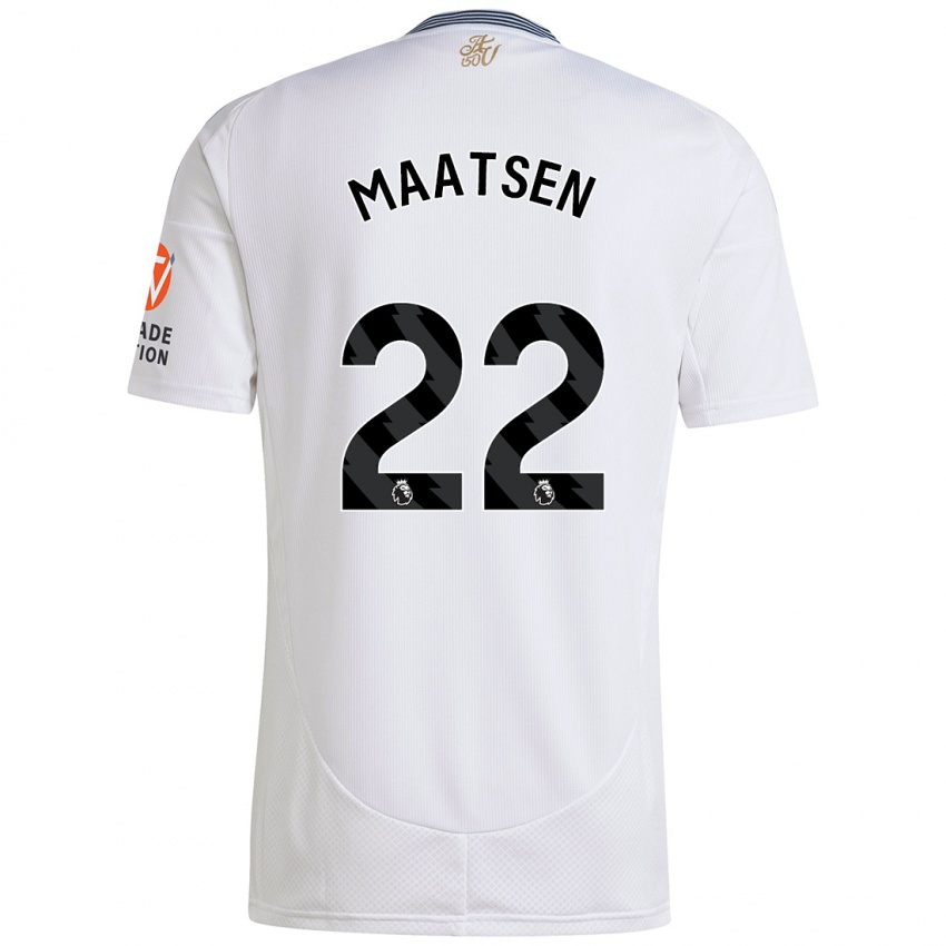 Bambino Maglia Ian Maatsen #22 Bianco Kit Gara Away 2024/25 Maglietta