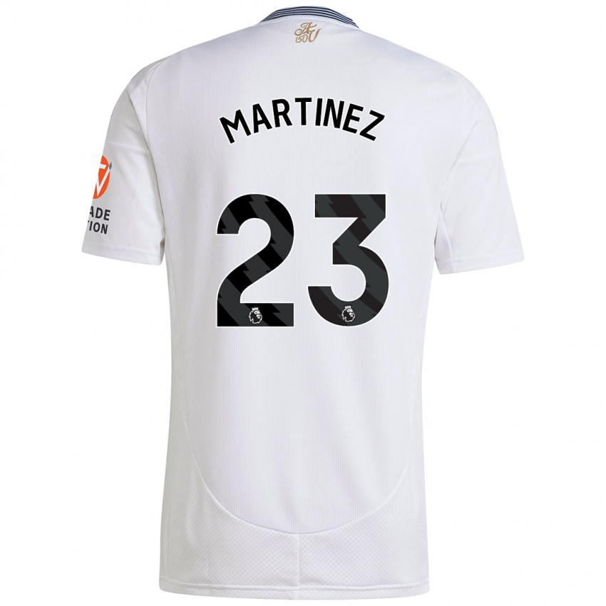 Bambino Maglia Emiliano Martínez #23 Bianco Kit Gara Away 2024/25 Maglietta