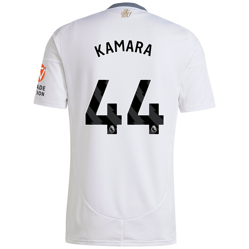 Bambino Maglia Boubacar Kamara #44 Bianco Kit Gara Away 2024/25 Maglietta