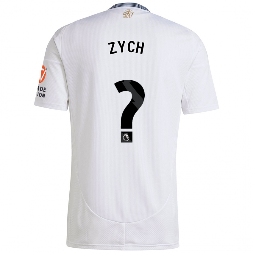 Bambino Maglia Oliwier Zych #0 Bianco Kit Gara Away 2024/25 Maglietta