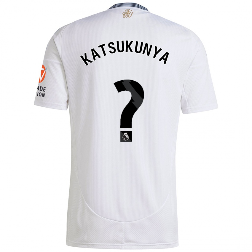 Bambino Maglia Thierry Katsukunya #0 Bianco Kit Gara Away 2024/25 Maglietta