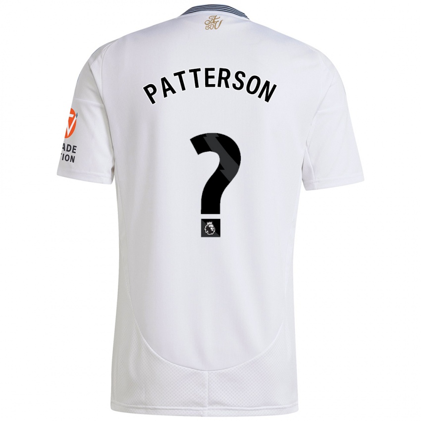 Bambino Maglia Travis Patterson #0 Bianco Kit Gara Away 2024/25 Maglietta