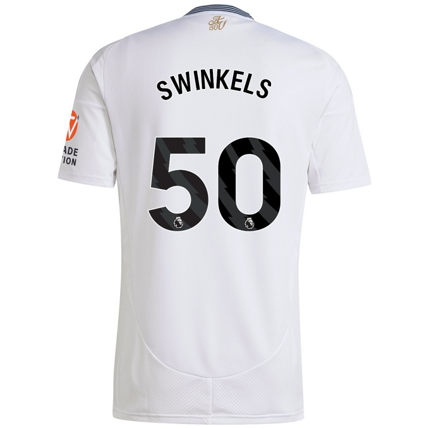 Bambino Maglia Sil Swinkels #50 Bianco Kit Gara Away 2024/25 Maglietta