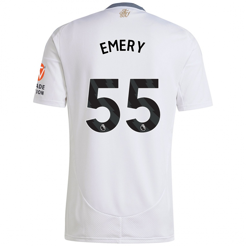 Bambino Maglia Lander Emery #55 Bianco Kit Gara Away 2024/25 Maglietta